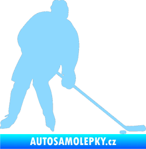 Samolepka Hokejista 005 pravá světle modrá