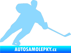 Samolepka Hokejista 014 pravá světle modrá