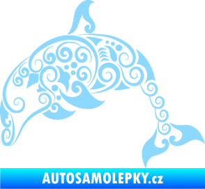 Samolepka Interiér 015 levá delfín světle modrá
