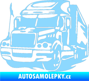 Samolepka Kamion 002 levá nákladní auto světle modrá