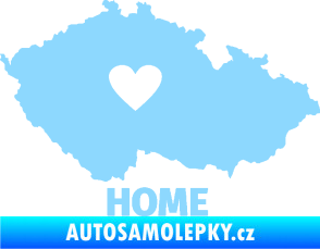 Samolepka Mapa České republiky 004 home světle modrá
