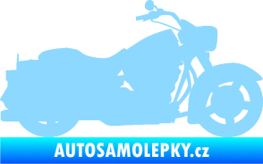 Samolepka Motorka 045 pravá Harley Davidson světle modrá