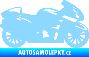 Samolepka Motorka 048 pravá silniční světle modrá