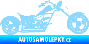 Samolepka Motorka chopper 001 pravá světle modrá