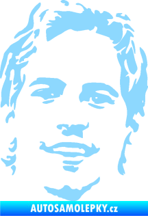 Samolepka Paul Walker 008 pravá obličej světle modrá