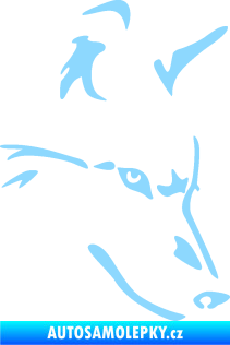 Samolepka Pes 159 pravá vlk světle modrá