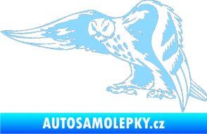 Samolepka Predators 094 levá sova světle modrá