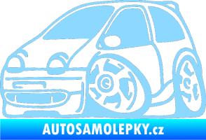 Samolepka Renault Twingo karikatura levá světle modrá