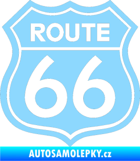 Samolepka Route 66 - jedna barva světle modrá