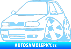 Samolepka Škoda Felicia karikatura levá světle modrá