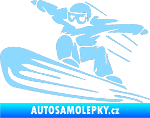 Samolepka Snowboard 014 levá světle modrá