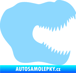 Samolepka Tyrannosaurus Rex lebka 001 pravá světle modrá