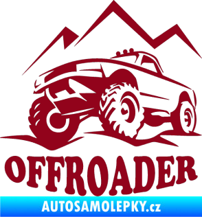 Samolepka 4x4 Offroader levá bordó vínová