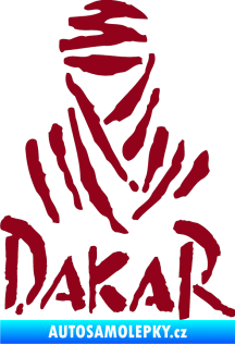 Samolepka Dakar 001 bordó vínová