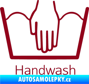 Samolepka Handwash ruční mytí bordó vínová