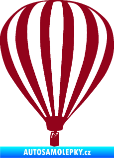 Samolepka Horkovzdušný balón 001  bordó vínová