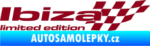 Samolepka Ibiza limited edition pravá bordó vínová