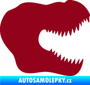 Samolepka Tyrannosaurus Rex lebka 001 pravá bordó vínová