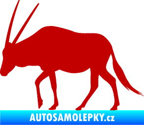 Samolepka Antilopa 001 levá tmavě červená