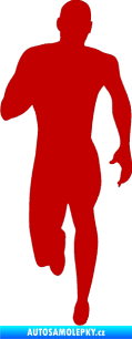 Samolepka Běžec 005 levá tmavě červená