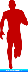 Samolepka Běžec 005 pravá tmavě červená
