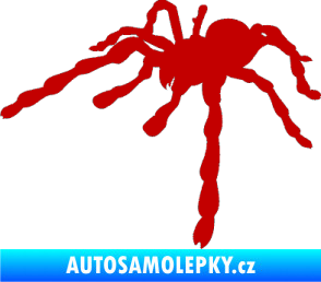 Samolepka Pavouk 013 - levá tmavě červená
