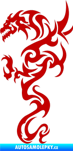 Samolepka Dragon 019 levá tmavě červená