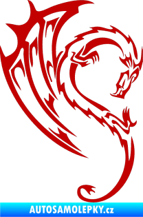 Samolepka Dragon 043 pravá tmavě červená