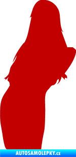 Samolepka Erotická žena 005 levá tmavě červená