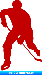 Samolepka Hokejista 022 levá tmavě červená