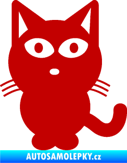 Samolepka Kočka 034 levá tmavě červená