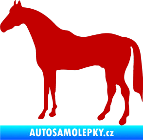 Samolepka Kůň 004 levá tmavě červená