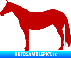 Samolepka Kůň 007 levá tmavě červená