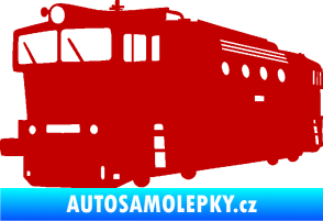 Samolepka Lokomotiva 001 levá tmavě červená