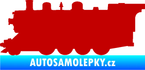 Samolepka Lokomotiva 002 levá tmavě červená