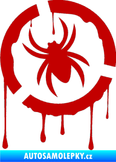 Samolepka Pavouk 001  levá tmavě červená