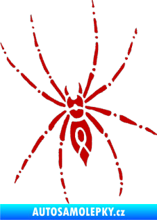 Samolepka Pavouk 011 levá tmavě červená