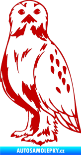 Samolepka Predators 061 levá sova tmavě červená