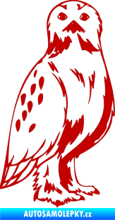 Samolepka Predators 061 pravá sova tmavě červená