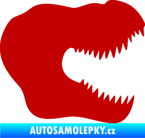 Samolepka Tyrannosaurus Rex lebka 001 pravá tmavě červená
