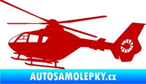 Samolepka Vrtulník 006 levá helikoptéra tmavě červená