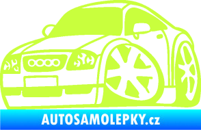 Samolepka Audi TT karikatura levá limetová