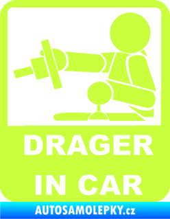 Samolepka Drager in car 004 limetová