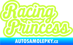 Samolepka Racing princess nápis limetová