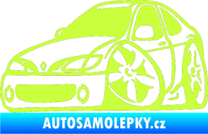 Samolepka Renault Megane karikatura levá limetová