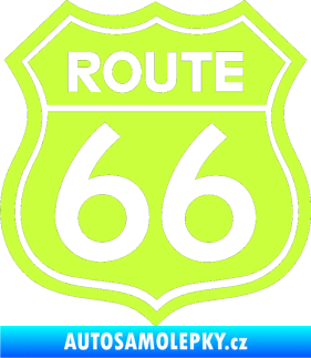 Samolepka Route 66 - jedna barva limetová