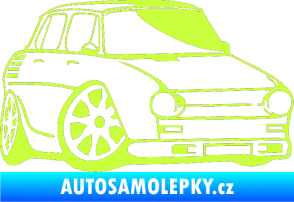 Samolepka Škoda 100 karikatura pravá limetová