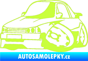 Samolepka Škoda 120 karikatura levá limetová