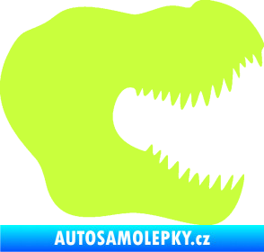 Samolepka Tyrannosaurus Rex lebka 001 pravá limetová