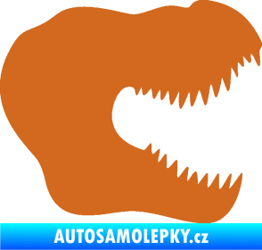 Samolepka Tyrannosaurus Rex lebka 001 pravá oříšková